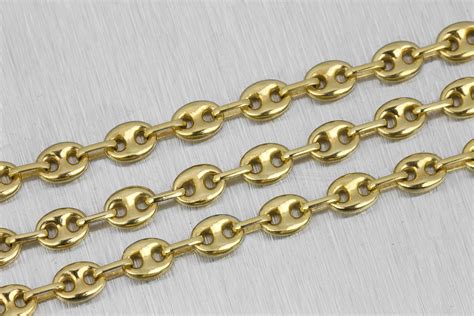 14k gucci link gold chain|gucci puffed mariner chain link.